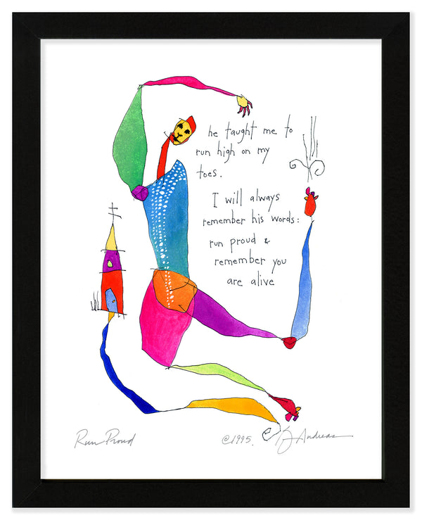 Run Proud Art Print