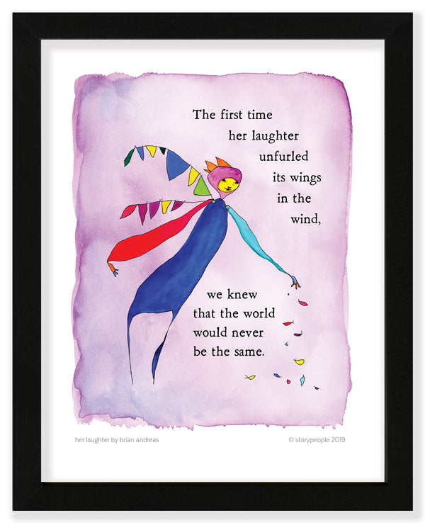 Her Laughter Color Wash Print