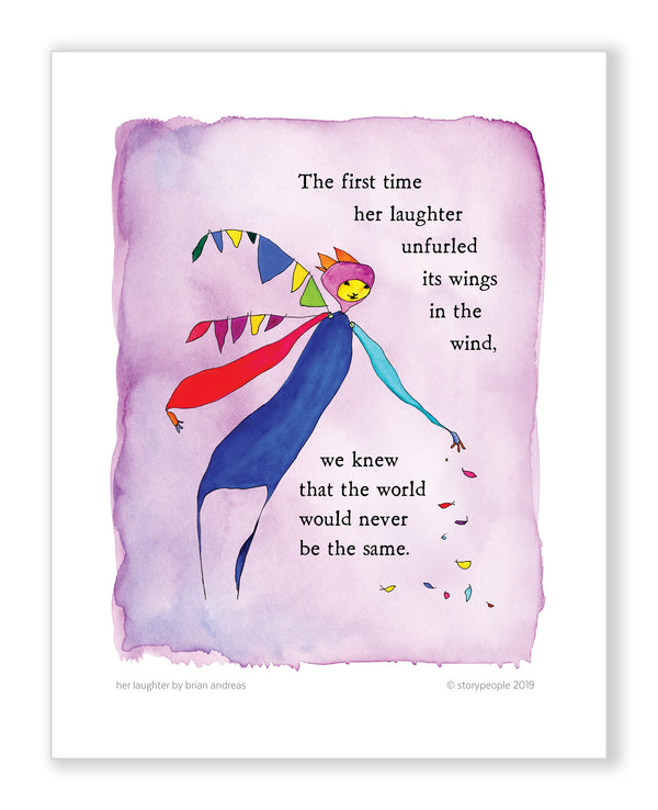 Her Laughter Color Wash Print