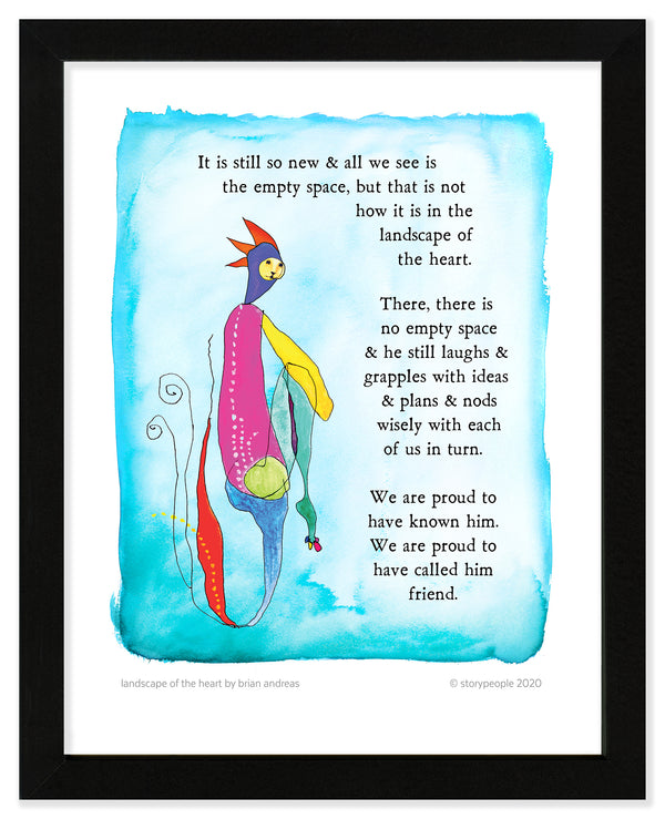 Landscape of the Heart (masc) Color Wash Print
