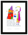 Dancing Mailman Art Print