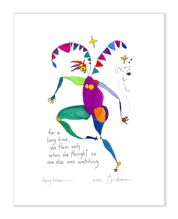 Flying Woman Art Print