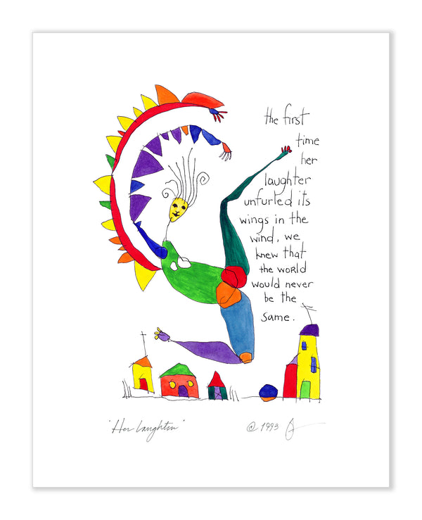 Her Laughter Art Print