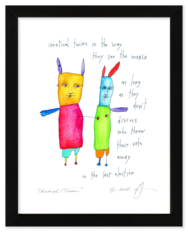 Identical Twins Art Print