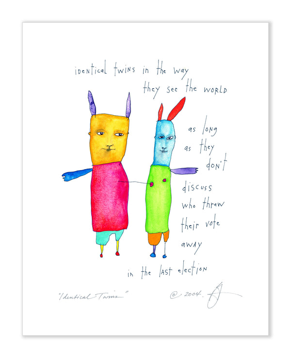 Identical Twins Art Print