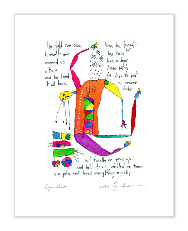 Open Heart Art Print