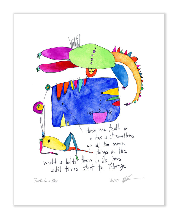 Teeth in a Box Art Print