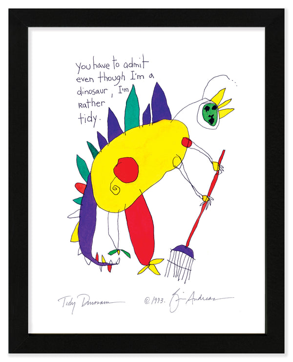 Tidy Dinosaur Art Print