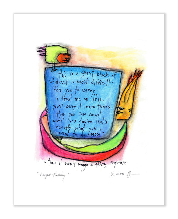 Weight Training Art Print