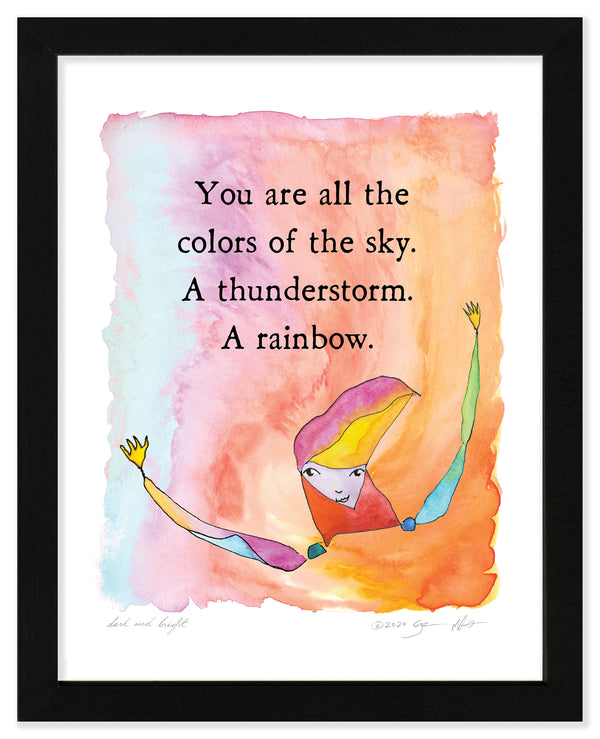 Dark and Bright Color Wash Print