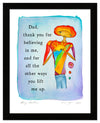 Strong Shoulders Color Wash Print
