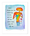 Strong Shoulders Color Wash Print