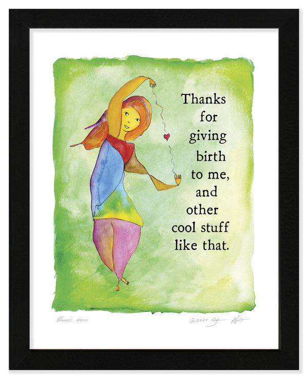 Thanks Mom Color Wash Print