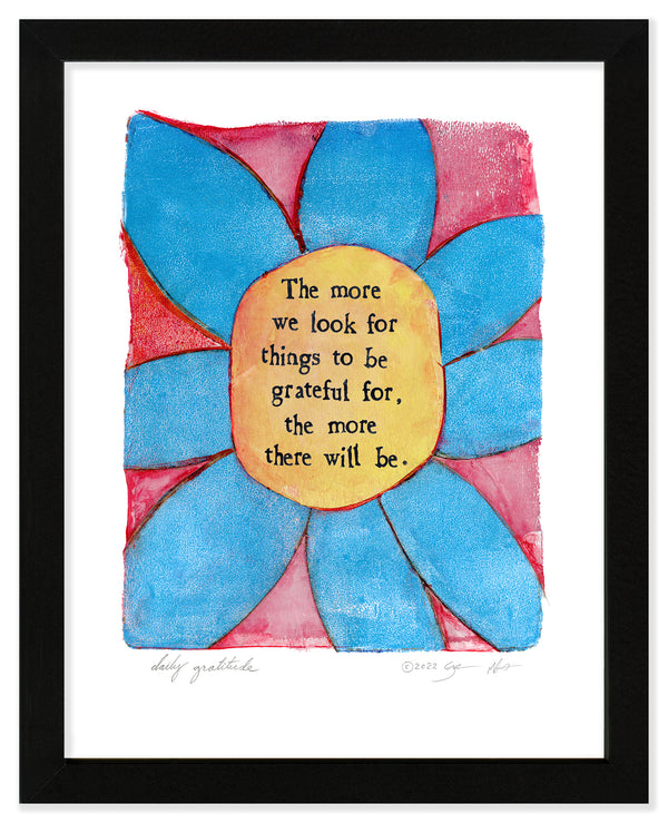 Daily Gratitude Art Print