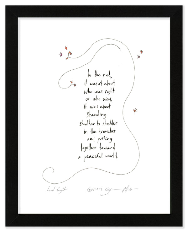 Hard Fought Art Print