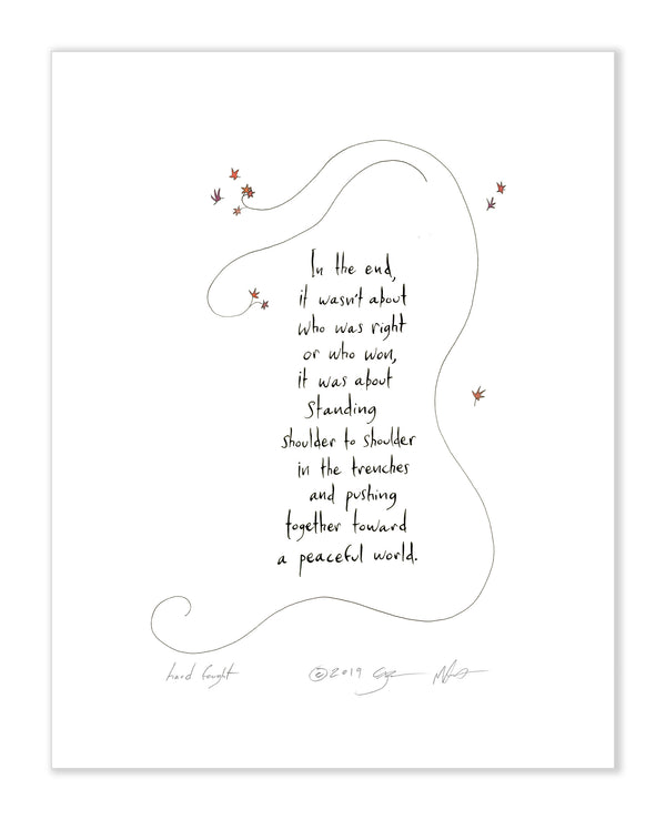 Hard Fought Art Print