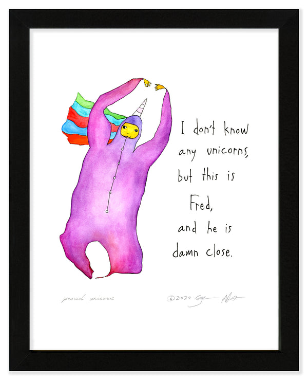 Proud Unicorn Art Print