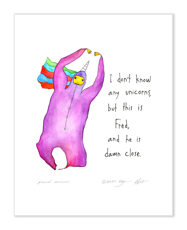 Proud Unicorn Art Print