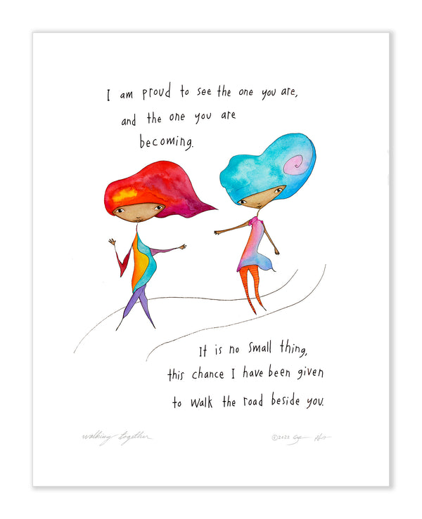 Walking Together Art Print