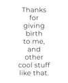 Thanks Mom Greeting Card
