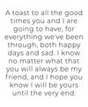 To Friends Art Print