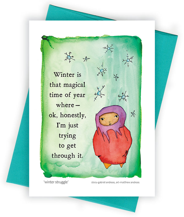 Winter Struggle Greeting Card