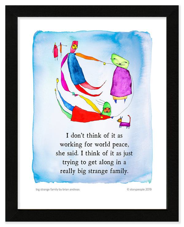 Big Strange Family Color Wash Print
