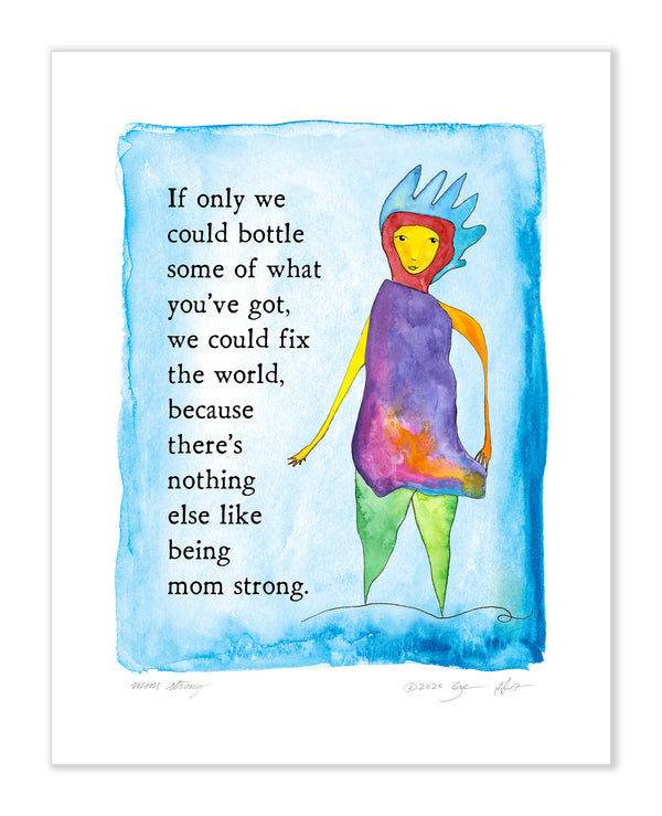 Mom Strong Color Wash Print