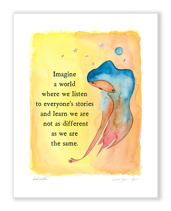 Story People Color Wash Print