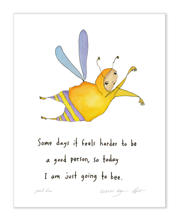 Just Bee Art Print