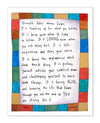 Motivational quote on a colorful geometric background