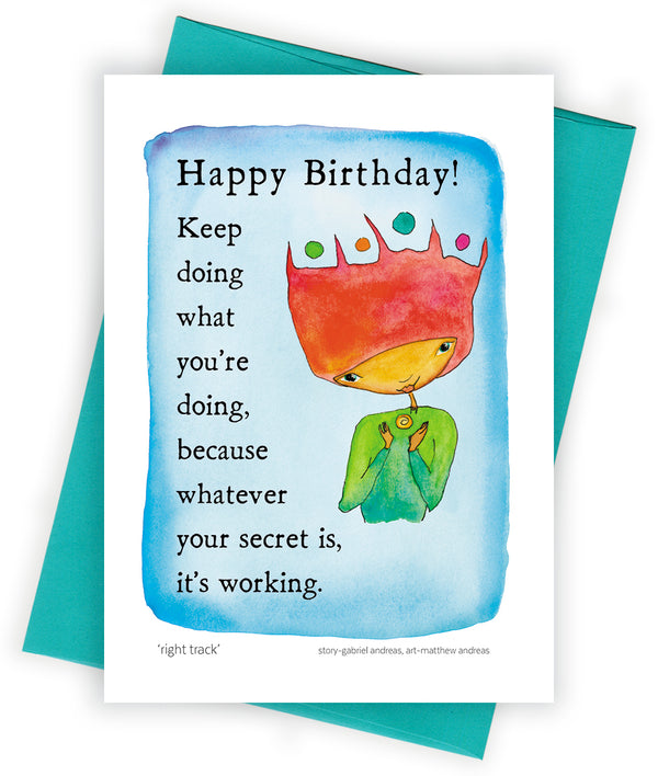 Right Track Greeting Card
