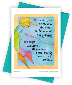 Swimmer Greeting Card
