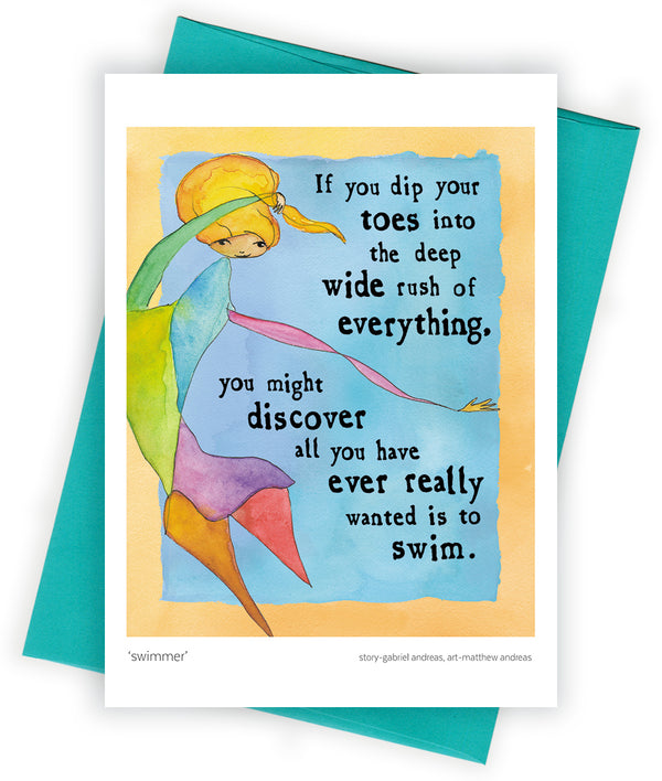Swimmer Greeting Card