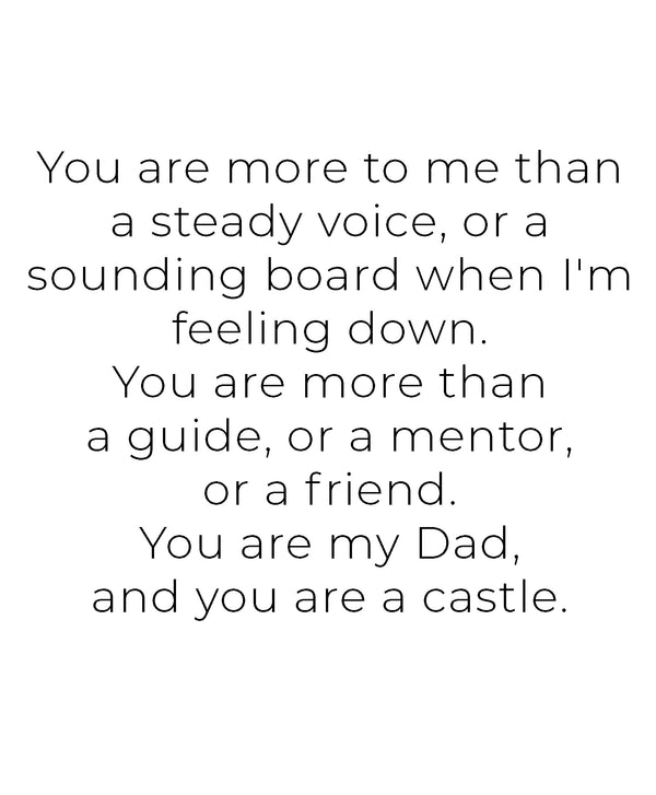 Castle Dad Greeting Card