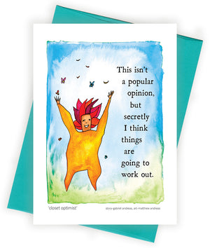 Closet Optimist Greeting Card