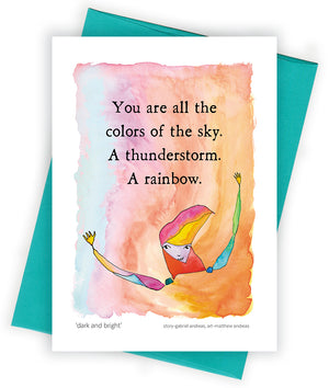 Dark and Bright Greeting Card