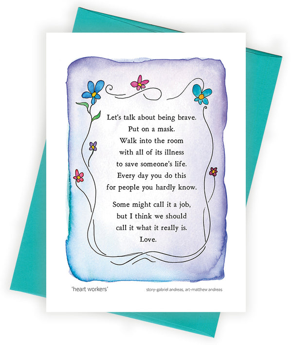 Heart Workers Greeting Card