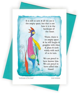 Landscape of the Heart (masc) Greeting Card