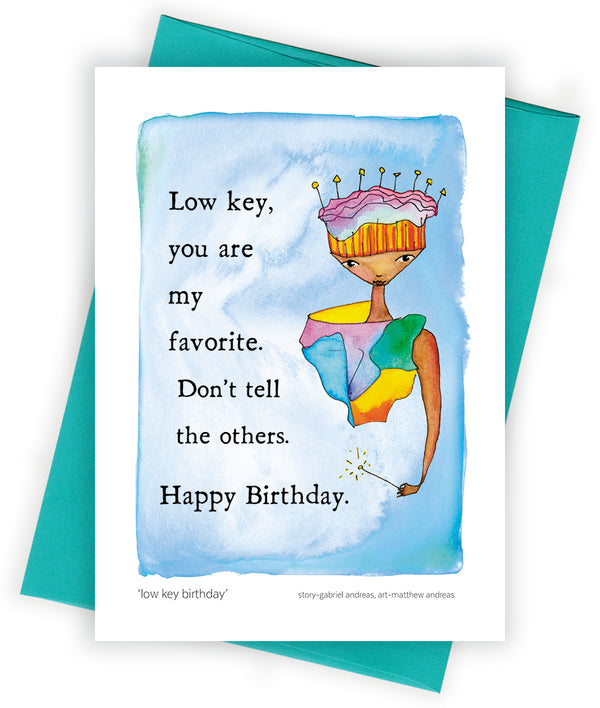 Low Key Birthday Greeting Card